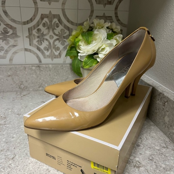 Michael Kors Tan Patent Leather Heels - Picture 2 of 6